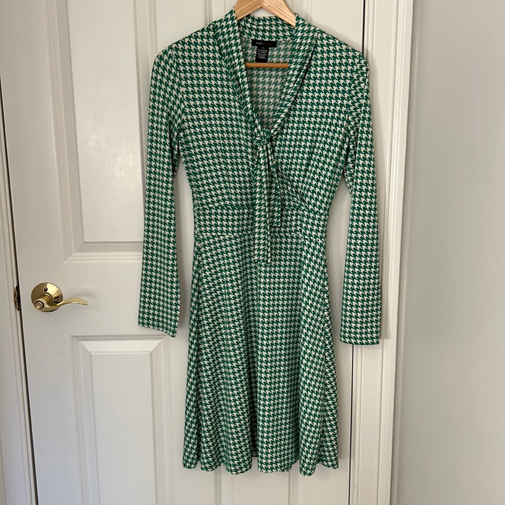 BCBG retro houndstooth dress